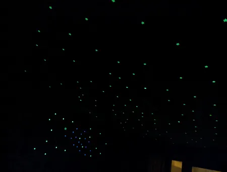 استیکر دیواری کودک هیمیا مدل شب تاب طرح ستاره بسته 200 عددی