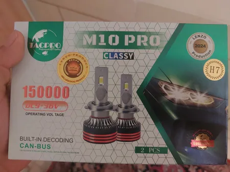 هدلایت لامپ خودرو اسمارت مدل M10 PRO پایه H7 بسته دو عددی
