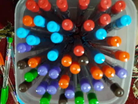 خودکار رنگی کیان قطر نوشتاری 1 میلی متر بسته 50 عددی