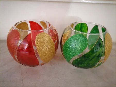 جا شمعی گالری انار طرح اشک آبی