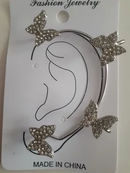 گوشواره زنانه مدل ایرکاف طرح پروانه کد Ensc2