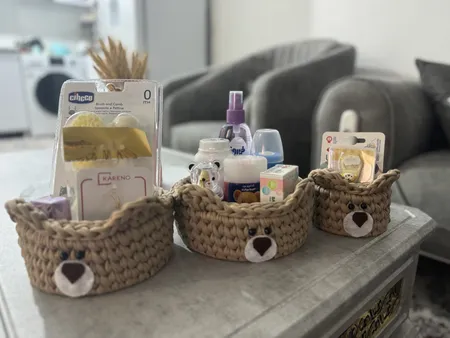 ارگانایزرکودک طرح خرسی مدل تریکو کد BEAR-02 مجوعه 3 عددی