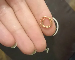 تجریه خرید گوشواره طلا 18 عیار زنانه مدل گردون