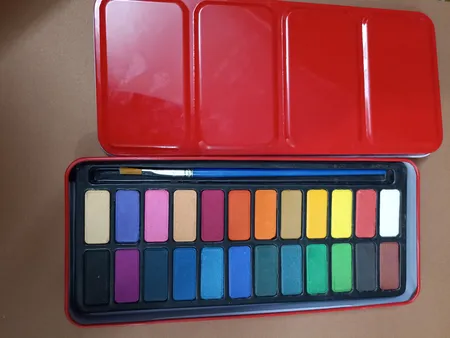 آبرنگ پییرسز 24 رنگ مدل جعبه فلزی