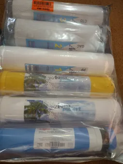 فیلتر دستگاه تصفیه کننده آب آکوا پیورست مدل RO-NEW06 مجموعه 5 عددی به همراه فیلتر ممبران فیلمتک کد 75-1812