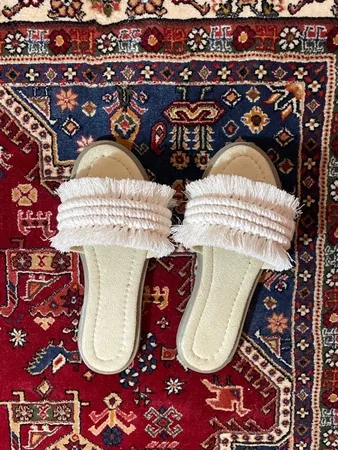 صندل زنانه مدل مکرومه