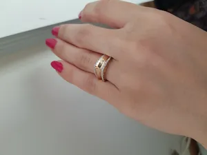 تجریه خرید انگشتر طلا 18 عیار زنانه طلای مستجابی مدل  آوا کد 67037