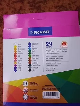 مداد رنگی 24 رنگ پیکاسو مدل SUPERB WRITER طرح گاو