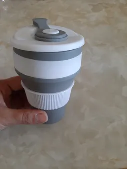 لیوان سفری مدل سیلیکونی تاشو گنجایش 0.35 لیتر