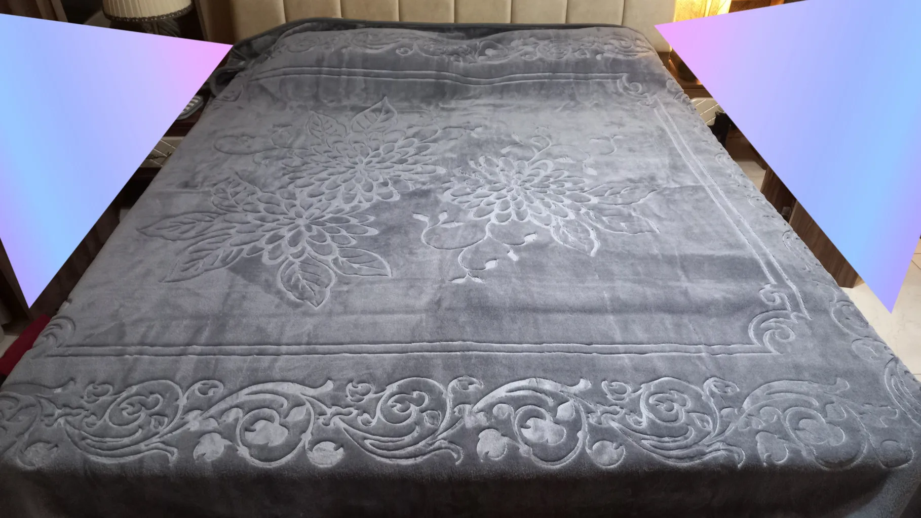 پتو گلبافت مدل برجسته سایز 240×220 سانتی متر