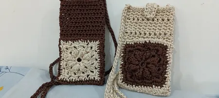 نخ قلاب بافی مدل مکرومه دو سوزنه