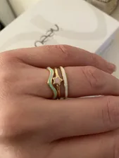 تجریه خرید انگشتر طلا 18 عیار زنانه بان گالری مدل ستاره مینی