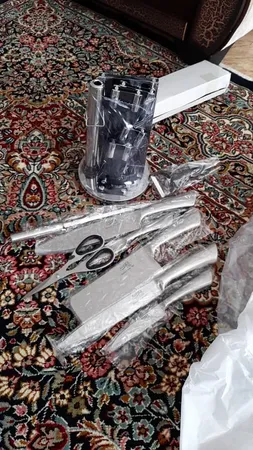 سرویس چاقو آشپزخانه 9 پارچه سوپر لایف کد 001