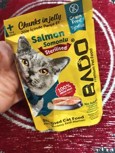 تجریه خرید غذای پوچ گربه عقیم بادو مدل سالامون وزن 85 گرم