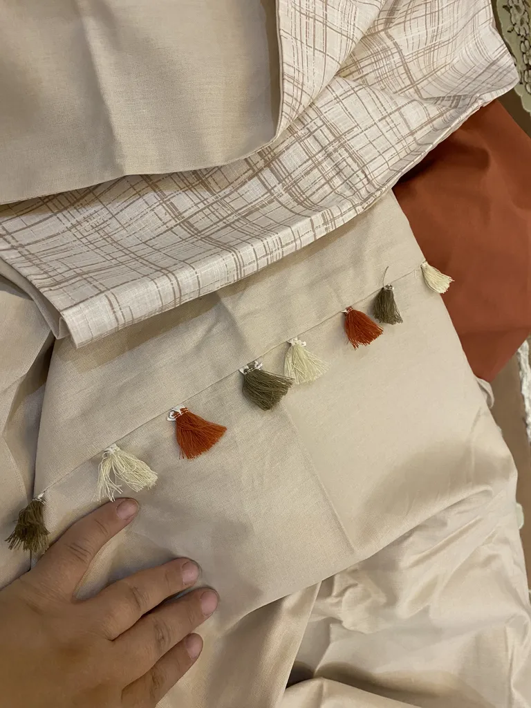 سرویس ملحفه کاتن باکس مدل Candy Merri Bej یک نفره 3 تکه