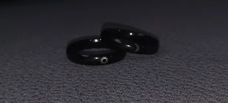 انگشتر مدل ماه و خورشید بسته 2 عددی