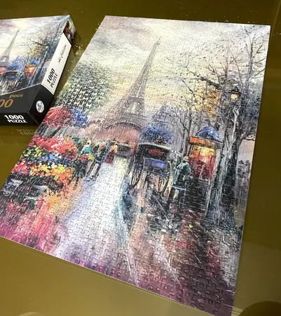 پازل 1000 تکه رونیز مدل بازار گل پاریس کد 7735