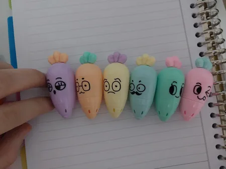 ماژیک علامت گذار طرح هویج مجموعه 6 عددی