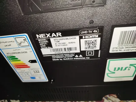 تلویزیون ال ای دی هوشمند نكسار مدل NTV-U50F618N سایز 50 اینچ