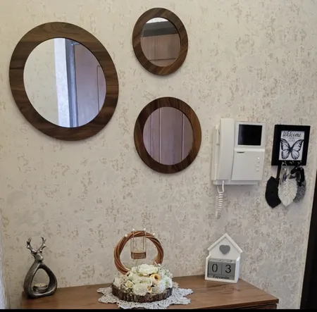 آینه  الف مدل  گرد دلسا کد 321 مجموعه 3 عددی