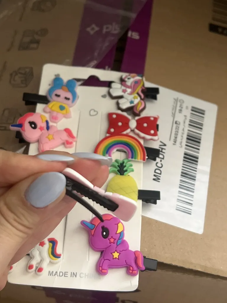 گیره مو دخترانه مدل یونیکورن بسته 10 عددی