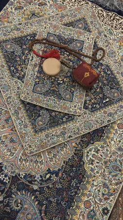 سجاده و جانماز ترمه نگین خاتم طرح افشاری کد SRM