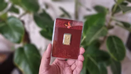 شمش طلا 24 عیار خانه سکه ایران مدل نقش برجسته  گل و بلبل