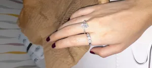 تجریه خرید انگشتر نقره زنانه جی تی ای مدل امرالدکات