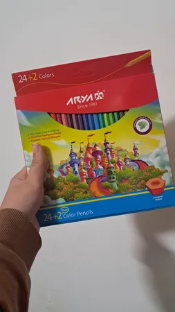 مداد رنگی 2+24 رنگ آریا مدل 3017