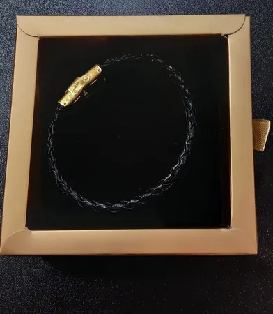 دستبند طلا 18 عیار مردانه لیردا مدل حرف M