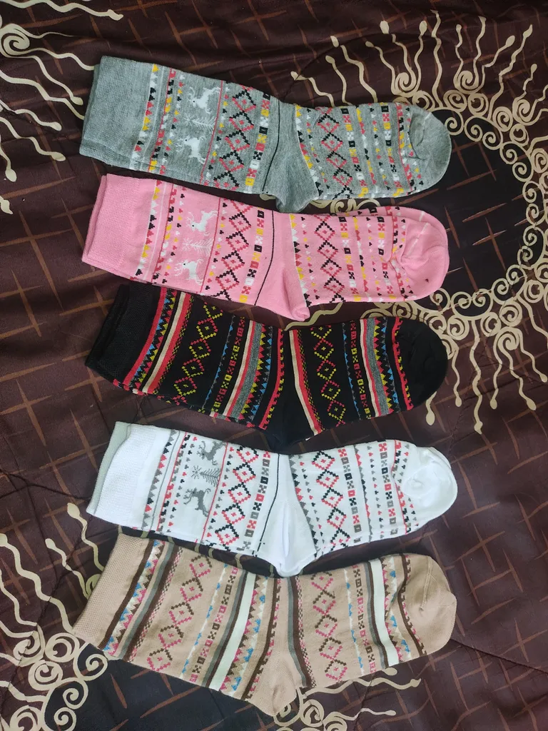 جوراب ساق بلند زنانه تن پوش هنگامه مدل سنتی مجموعه 5 عددی