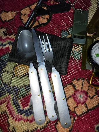 قاشق و چنگال سفری اکسین مدل تاشو ST3