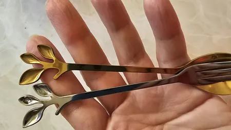 قاشق چای خوری مدل برگ کد 502 بسته 6 عددی