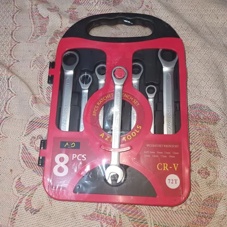 مجموعه 8 عددی آچار یکسر تخت یکسر جغجغه ای زد دی مدل 72T