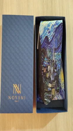 کراوات مردانه طرح شب پرستاره ونگوگ