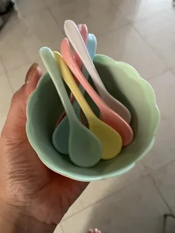 کاسه مدل شنتیا مجموعه 6 عددی به همراه قاشق