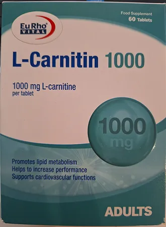 ال کارنیتین یورو ویتال- 1000 میلی گرم بسته 60 عددی