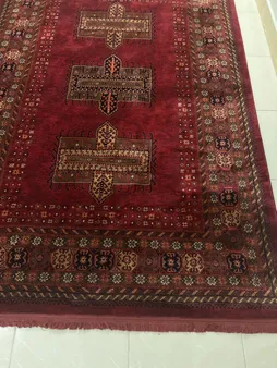 فرش ماشینی بزرگمهر طرح بلوچی کد78005 زمینه لاکی