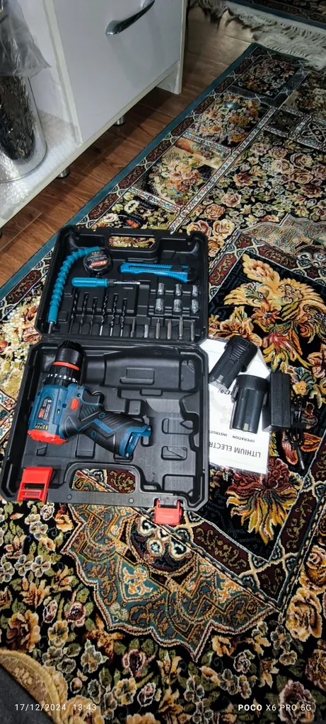 دریل چکشی شارژی برشلس باس کد GHR406 مجموعه 25 عددی