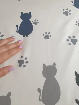 ملحفه آدنو مدل Cat کد IR49 دونفره سایز 160x200 سانتی متر