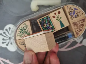 تجریه خرید مهر طرح حاشیه مدل Classic Wooden Stamp مجموعه 7 عددی