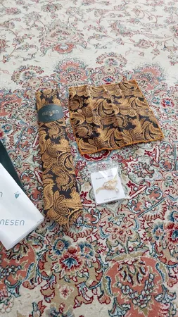 ست کراوات و دستمال جیب مردانه نسن مدل MT700