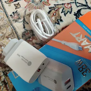 تجریه خرید شارژر دیواری 38 وات 2 پورت مدل 38w به همراه کابل تبدیل USB-C به USB