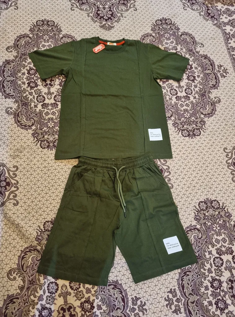 ست تی شرت و شلوارک مردانه مادر مدل 2091312