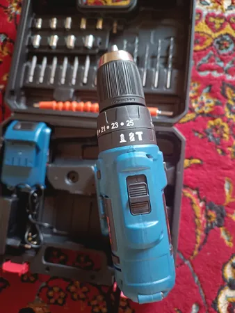 دریل شارژی چکشی باس مدل SK-6050 مجموعه 28 عددی