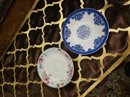 نعلبکی شرکت صنایع چینی تقدیس مدل شهرزاد بسته 6 عددی