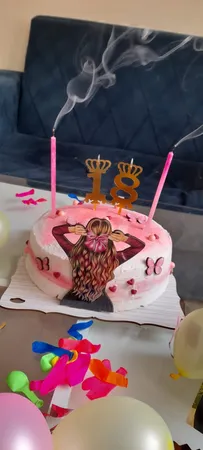 تاپر تزیین کیک بهگز مدل دختر پاپیونی مجموعه 6 عددی