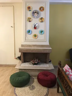 بشقاب دیوارکوب سفالی کد D43-A مجموعه 4 عددی