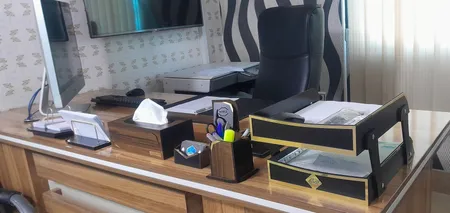 ست لوازم اداری رومیزی مدل آونگ دکو A707 مجموعه 10 عددی