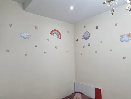 استیکر چوبی کودک باروچین مدل آسمان زیبا کد 1276